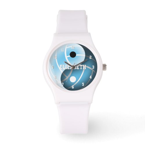 girls yin yang sports blue or ANY color volleyball Watch