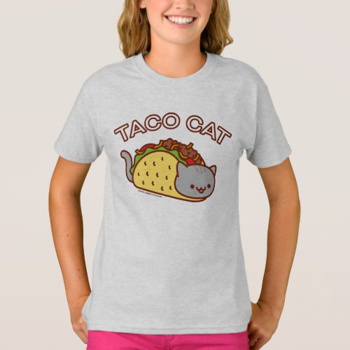 Girlss Cat T_Shirt _ TACO CAT