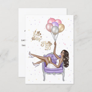 Girly 30th Birthday Party Invitation