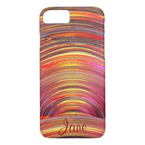 Girly abstract iPod case with name