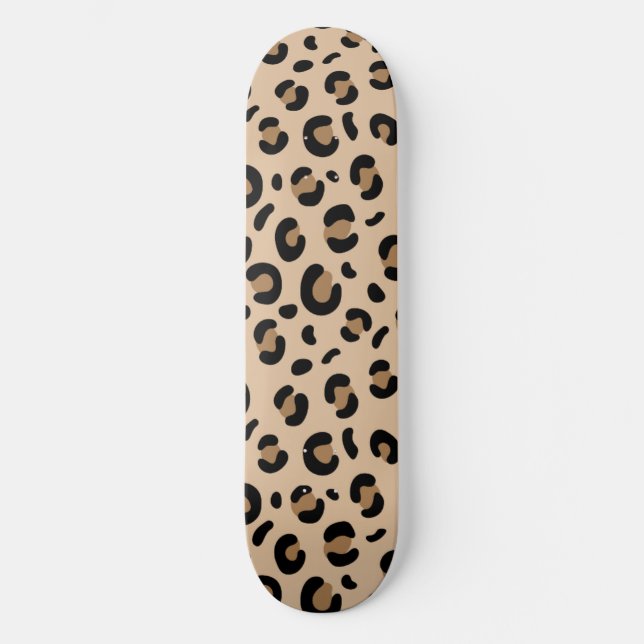 Girly Aesthetic Animal Print Skateboard (Front)