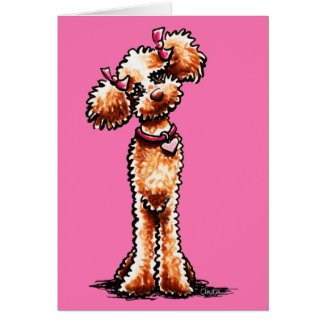 Girly Apricot Poodle Off-Leash Art™