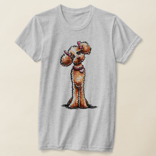 Girly Apricot Poodle Off_Leash Artâ T_Shirt