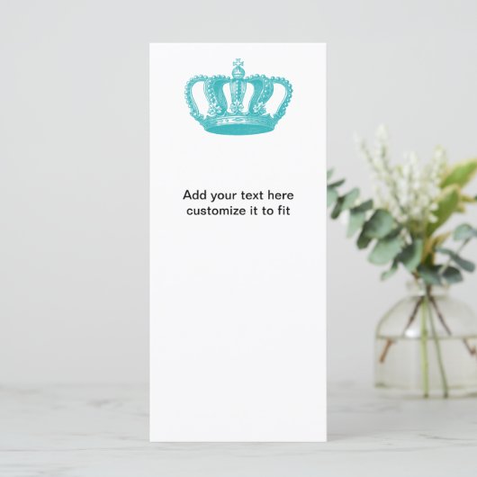 Girly Aqua Blue Vintage Crown (Standing Front)