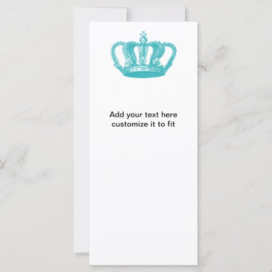 Girly Aqua Blue Vintage Crown (Front)