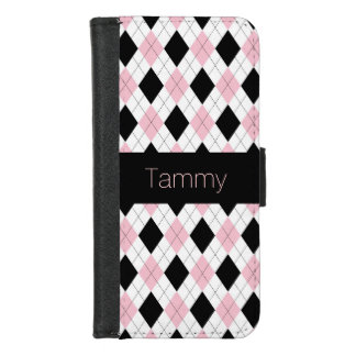 Girly Argyle Custom iPhone 8/7 Wallet Case
