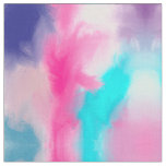 Girly Artsy Neon Modern Abstract Brushstrokes Art Fabric