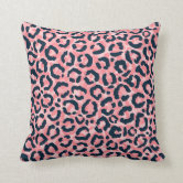 Artsy Modern Rose Gold Navy Blue Ikat Geo Pillow Sham by La Femme