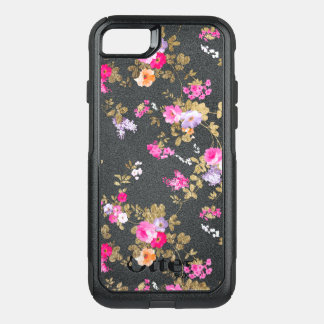 Girly aurora pink gold country boho floral OtterBox commuter iPhone SE/8/7 case