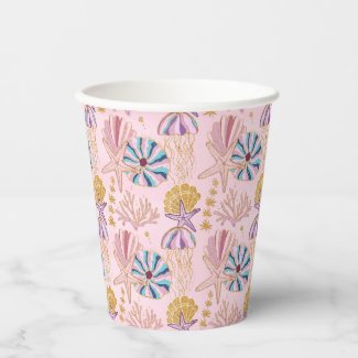 Girly Baby Pink Under the Sea Glittery