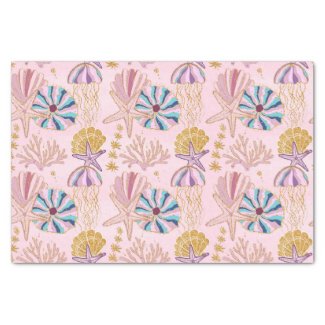 Girly Baby Pink Under the Sea Glittery