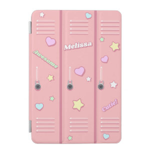 GIrly Back to School Pink School Lockers iPad Mini Cover