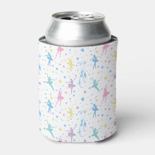 Girly Ballerina Dancer _ Ballet Pattern Can Cooler