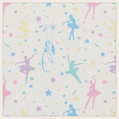 Girly Ballerina Dancer - Ballet Pattern Fabric
