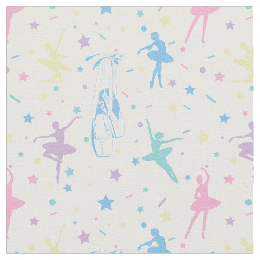 Girly Ballerina Dancer - Ballet Pattern Fabric
