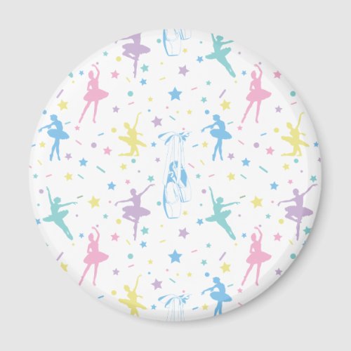 Girly Ballerina Dancer - Ballet Pattern Magnet