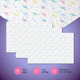 Girly Ballerina Dancer - Ballet Pattern Tissue Paper