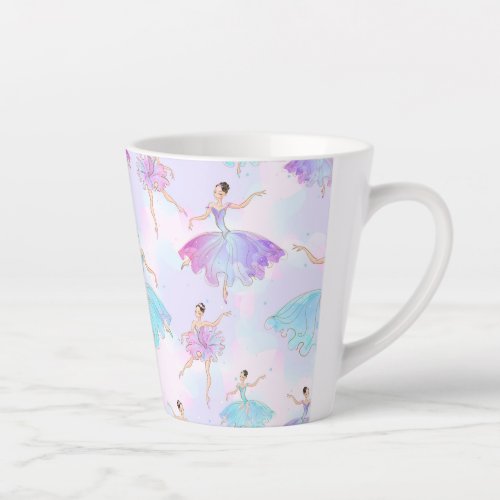 Girly Ballerina Elegant Ballerinas Ballet Dancer Latte Mug