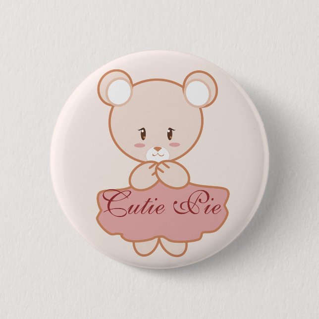 Girly Bear Button (Front)