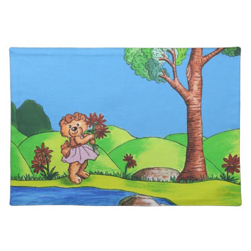 Girly Bear Placemat