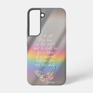 Girly Bible Rainbow Photograph Floral Butterfly Samsung Galaxy S22 Case