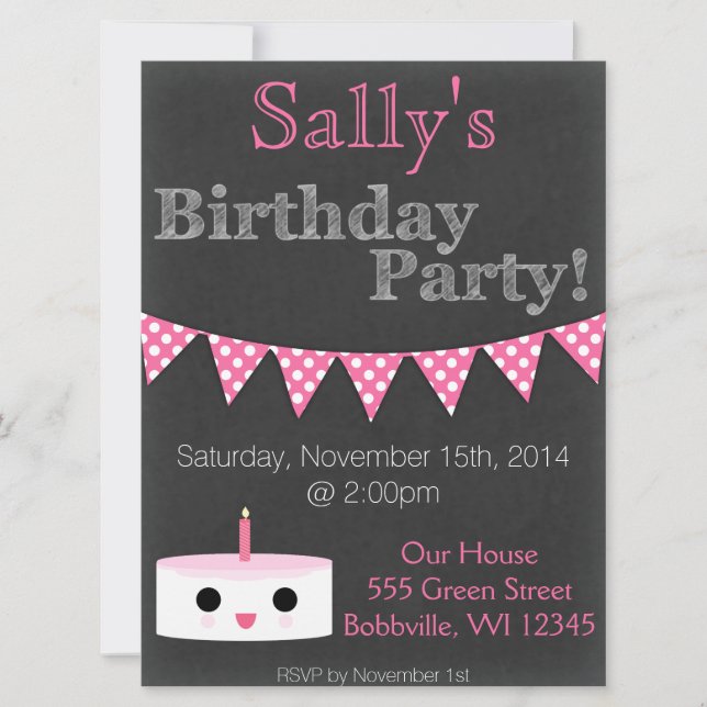 Girly Birthday Card (Front)