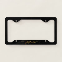 Girly Black And Gold Name Signature Script License