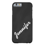 Girly, Black Chalkboard With Name Iphone 6 Case at Zazzle