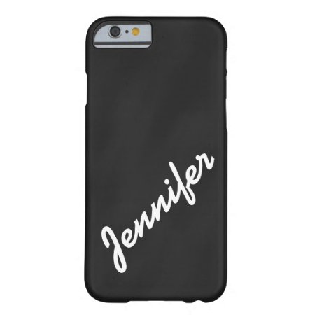 Girly, Black Chalkboard With Name Iphone 6 Case
