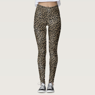 Black Leopard Print Gym Leggings