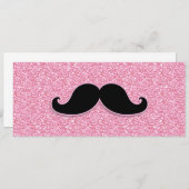 GIRLY BLACK MUSTACHE PINK GLITTER PRINTED (Front/Back)