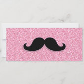 GIRLY BLACK MUSTACHE PINK GLITTER PRINTED (Front)