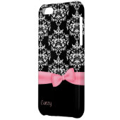 Girly Black & White Damask iPhone 5C Case (Back Left)