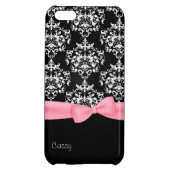Girly Black & White Damask iPhone 5C Case (Back)