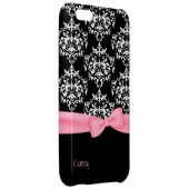 Girly Black & White Damask iPhone 5C Case (Back Right)