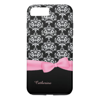 Girly Black & White Damask iPhone 7 Plus case