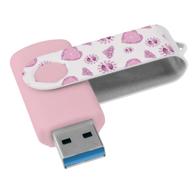 Girly Bling Flash Drive (Angled)