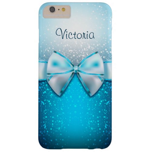 Girly Blue Glitter Holiday iPhone 6 Plus Case