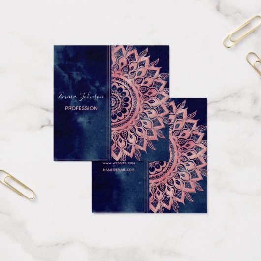 Girly Blue Pink Mandala Floral (Office)