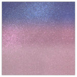 Girly Blue Pink Sparkly Glitter Ombre Gradient Fabric
