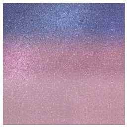 Girly Blue Pink Sparkly Glitter Ombre Gradient Fabric