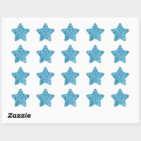 Teal Dark Blue Ombre Faux Glitter Stars Sticker for Sale by