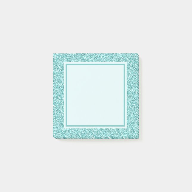 Girly Blue Sparkle Post-it Notes (Front)