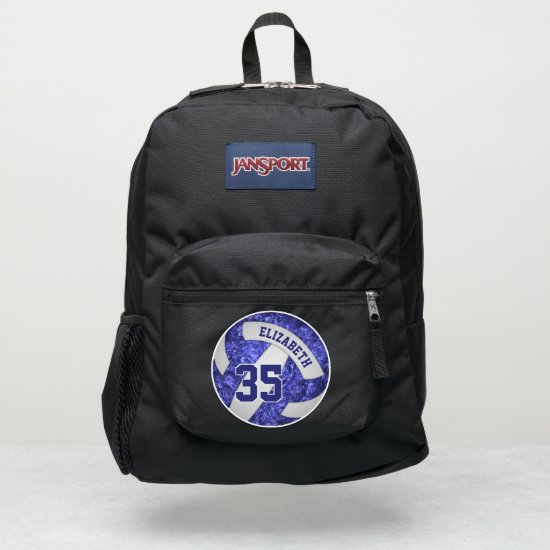 girly blue white sporty volleyball JanSport backpack