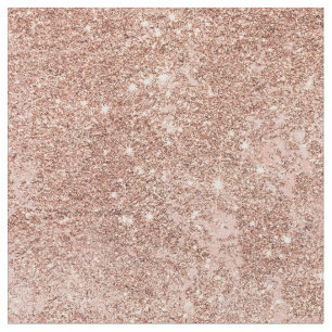 Girly blush coral faux rose gold glitter marble fabric