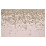 Girly Blush Pink and Gold Glitter Ombre Fabric