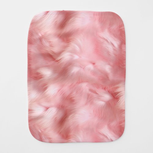 Girly Blush Pink Faux Fur Wrapping Paper Baby Burp Cloth