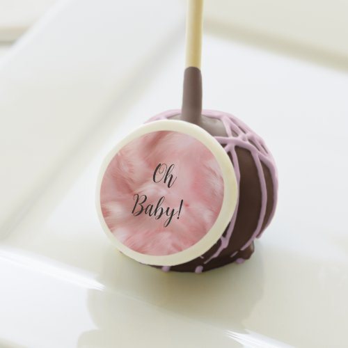 Girly Blush Pink Faux Fur Wrapping Paper Cake Pops