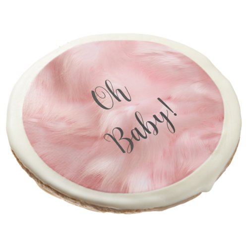 Girly Blush Pink Faux Fur Wrapping Paper Sugar Cookie