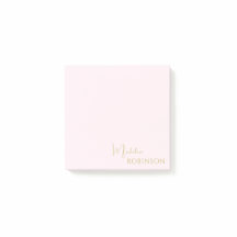 Girly Blush Pink Gold Minimalist Monogram